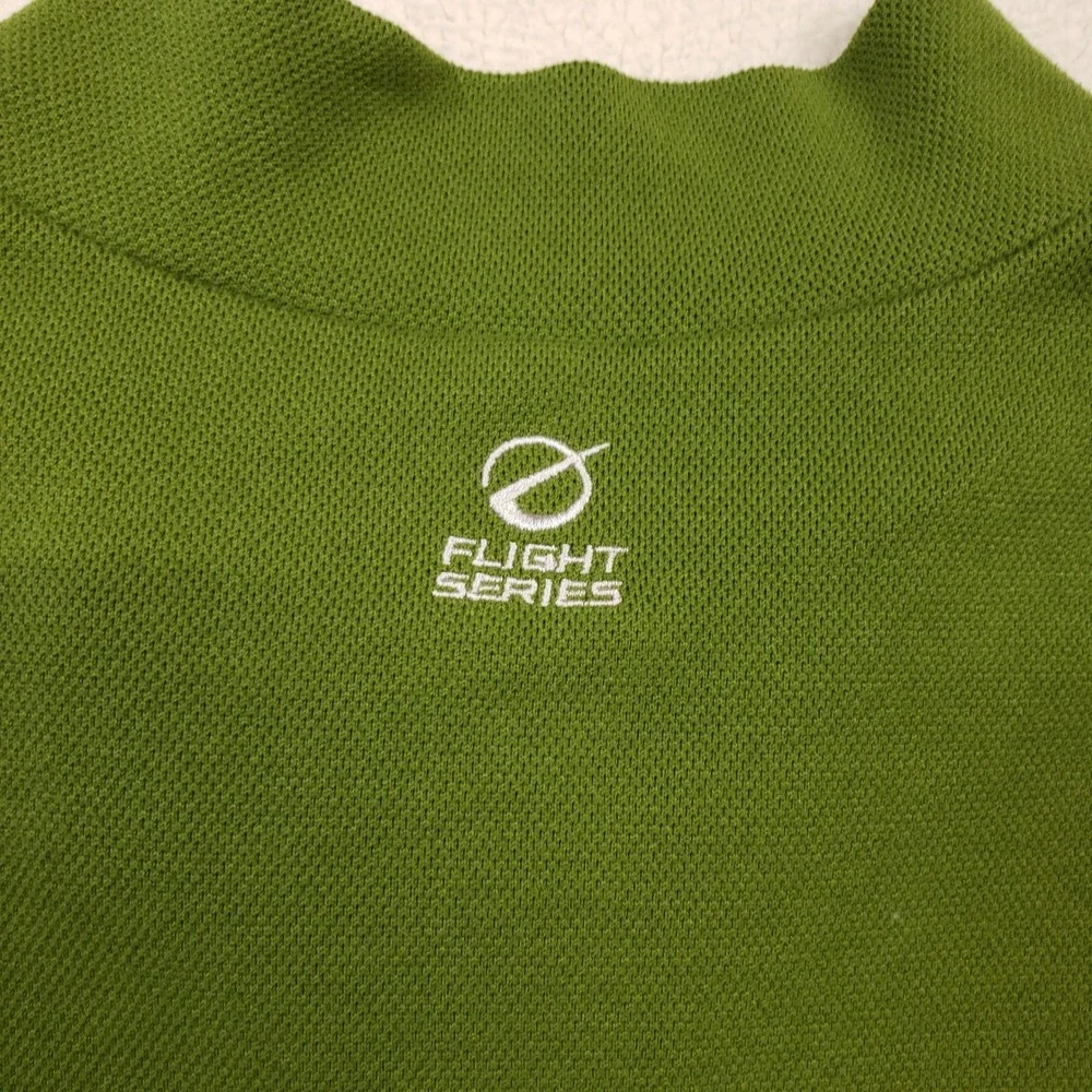The North Face Pullover Men Large Green Flight Series Quarter Zip Active Sweater